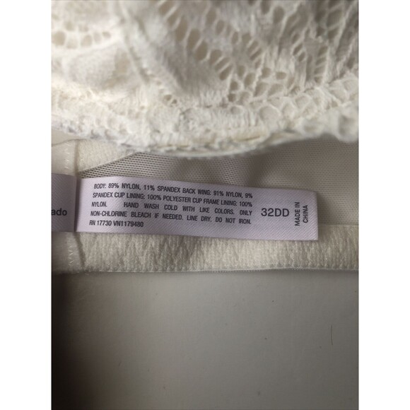 Women  LACE PLUNGE PUSH-UP Bra -Auden White 32DD - Picture 10 of 10